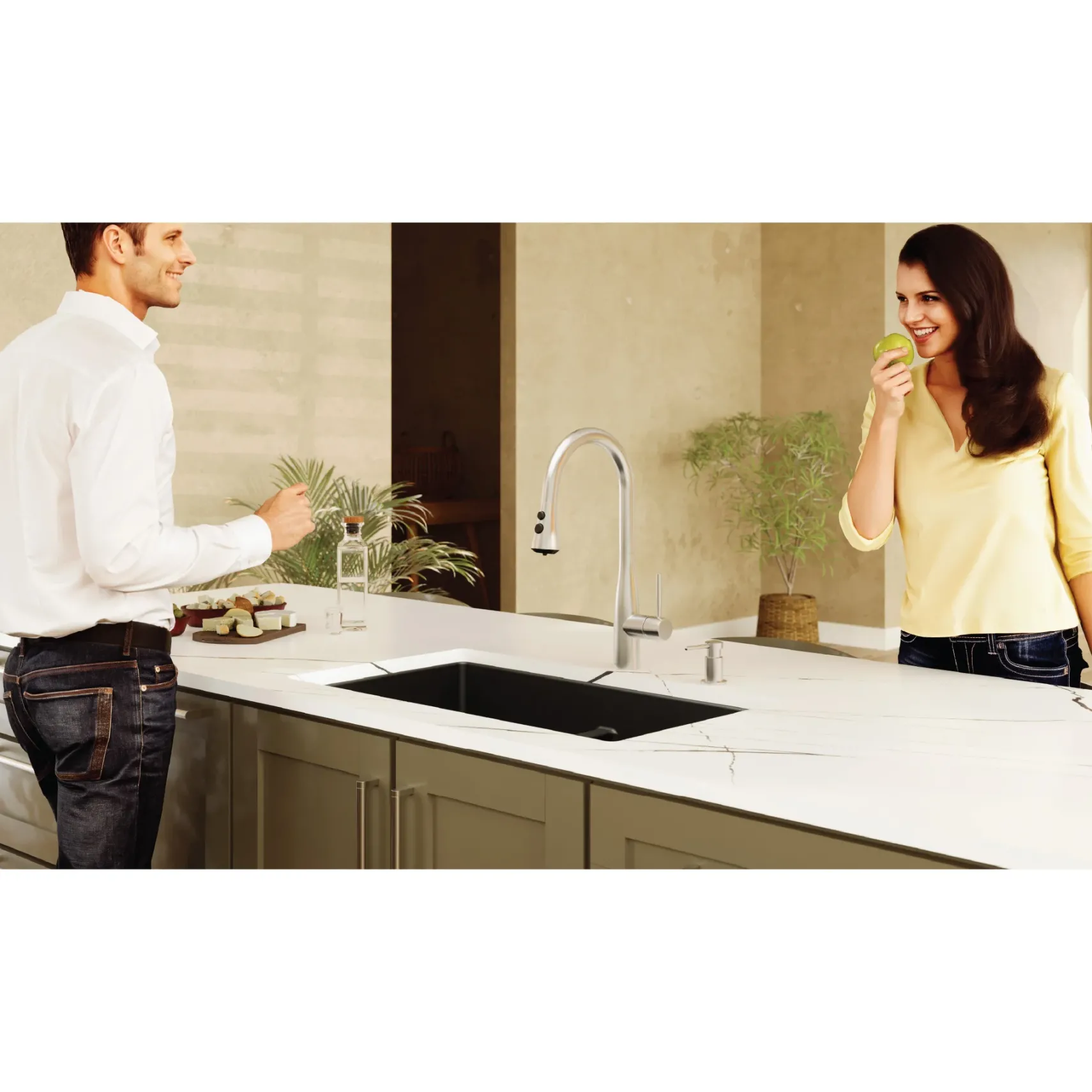 Karran 32" Undermount Quartz Composite Kitchen Sink with Accessories, 50/50 Double Bowl, Black, QU-810-BL-PK1