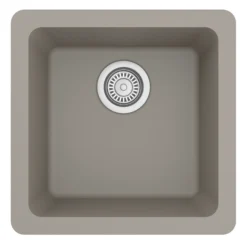 Karran 17" Undermount Quartz Composite Kitchen Sink, Concrete, QU-690-CN