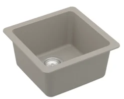Karran 17" Undermount Quartz Composite Kitchen Sink, Concrete, QU-690-CN