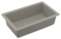 Karran 32" Undermount Quartz Composite Kitchen Sink, Concrete, QU-670-CN