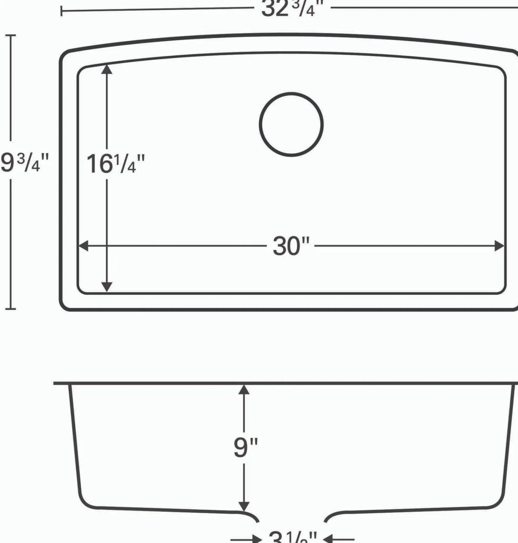 Karran 32" Undermount Quartz Composite Kitchen Sink, Brown, QU-712-BR-PK1
