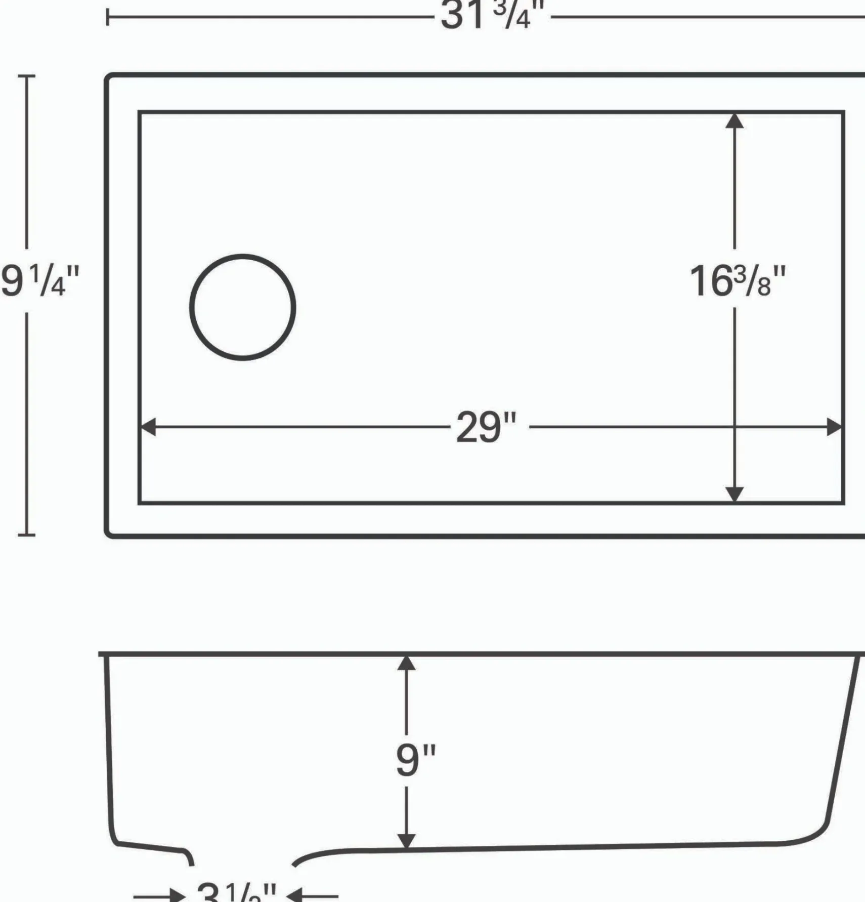Karran 32" Undermount Quartz Composite Kitchen Sink, Bisque, QU-670-BI-PK1