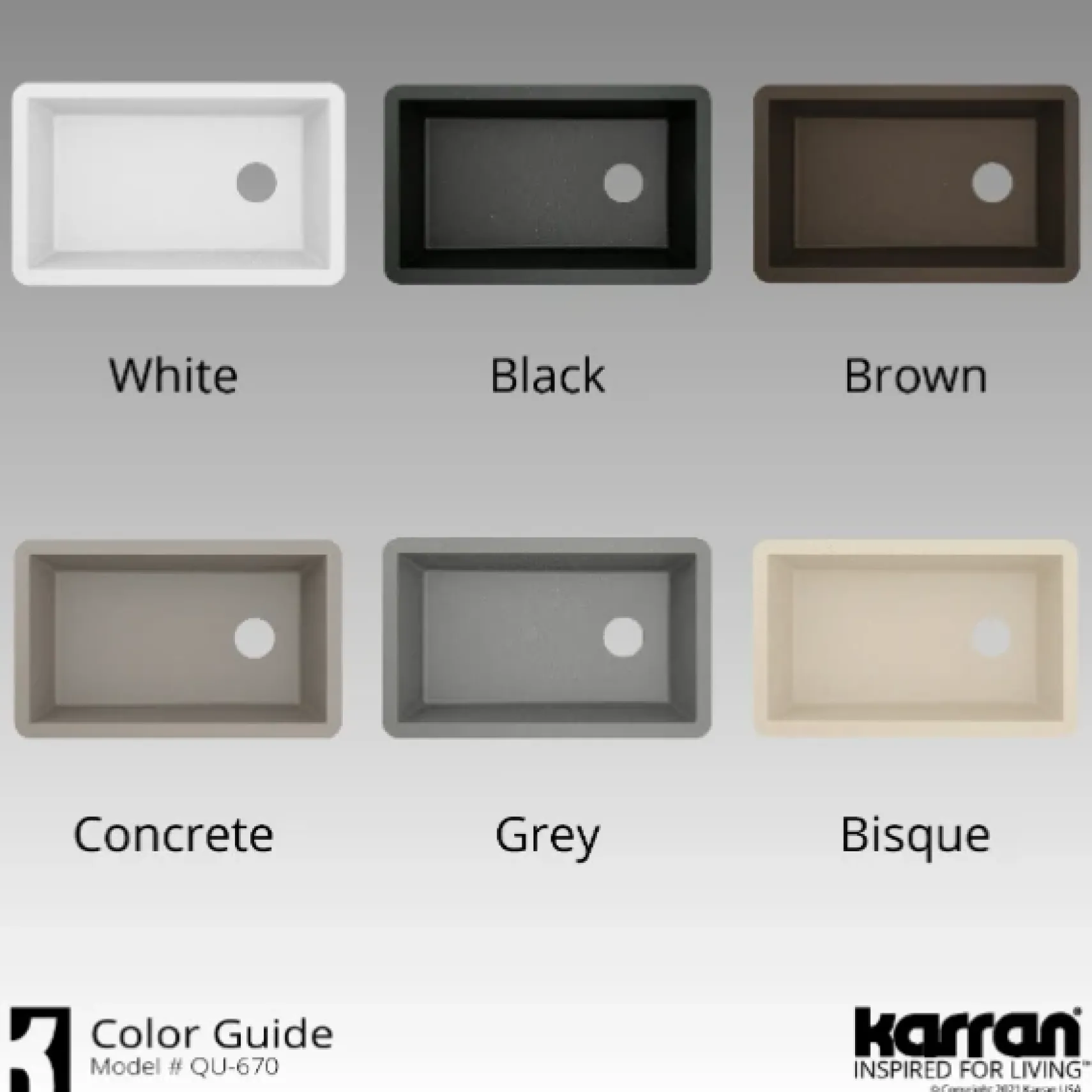 Karran 32" Undermount Quartz Composite Kitchen Sink, Bisque, QU-670-BI-PK1