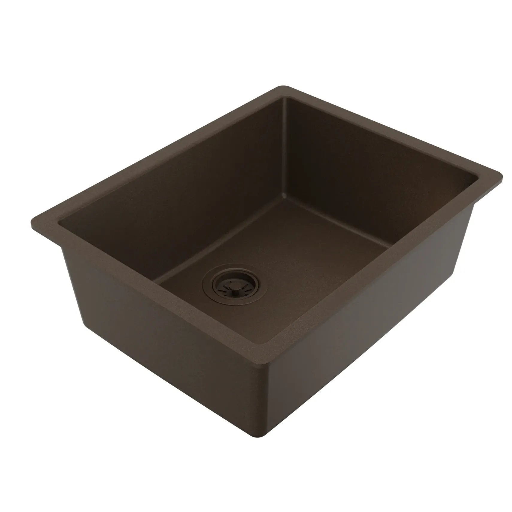 Karran 24" Undermount Quartz Composite Kitchen Sink, Brown, QU-820-BR