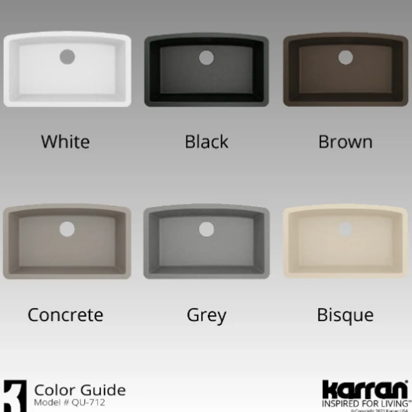 Karran 32" Undermount Quartz Composite Kitchen Sink, Bisque, QU-712-BI-PK1