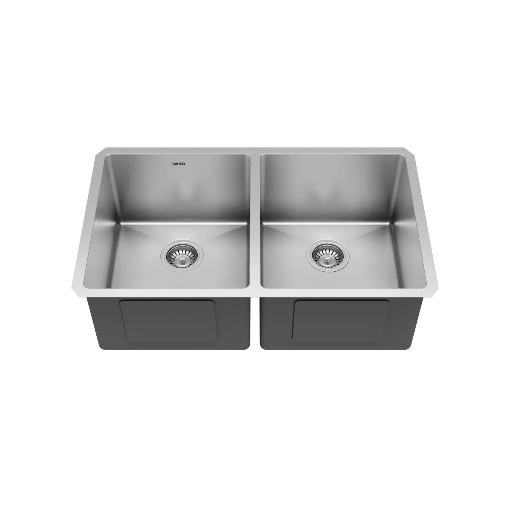 Karran 32" Undermount Stainless Steel Kitchen Sink, 50/50 Double Bowl, 16 Gauge, EL-76-PK1