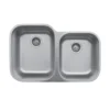 Karran 32" Undermount Stainless Steel Kitchen Sink, 60/40 Double Bowl, 18 Gauge, U-6040R