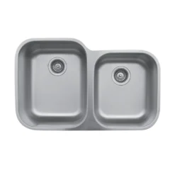 Karran 32" Undermount Stainless Steel Kitchen Sink with Accessories, 60/40 Double Bowl, 18 Gauge, U-6040R-PK1