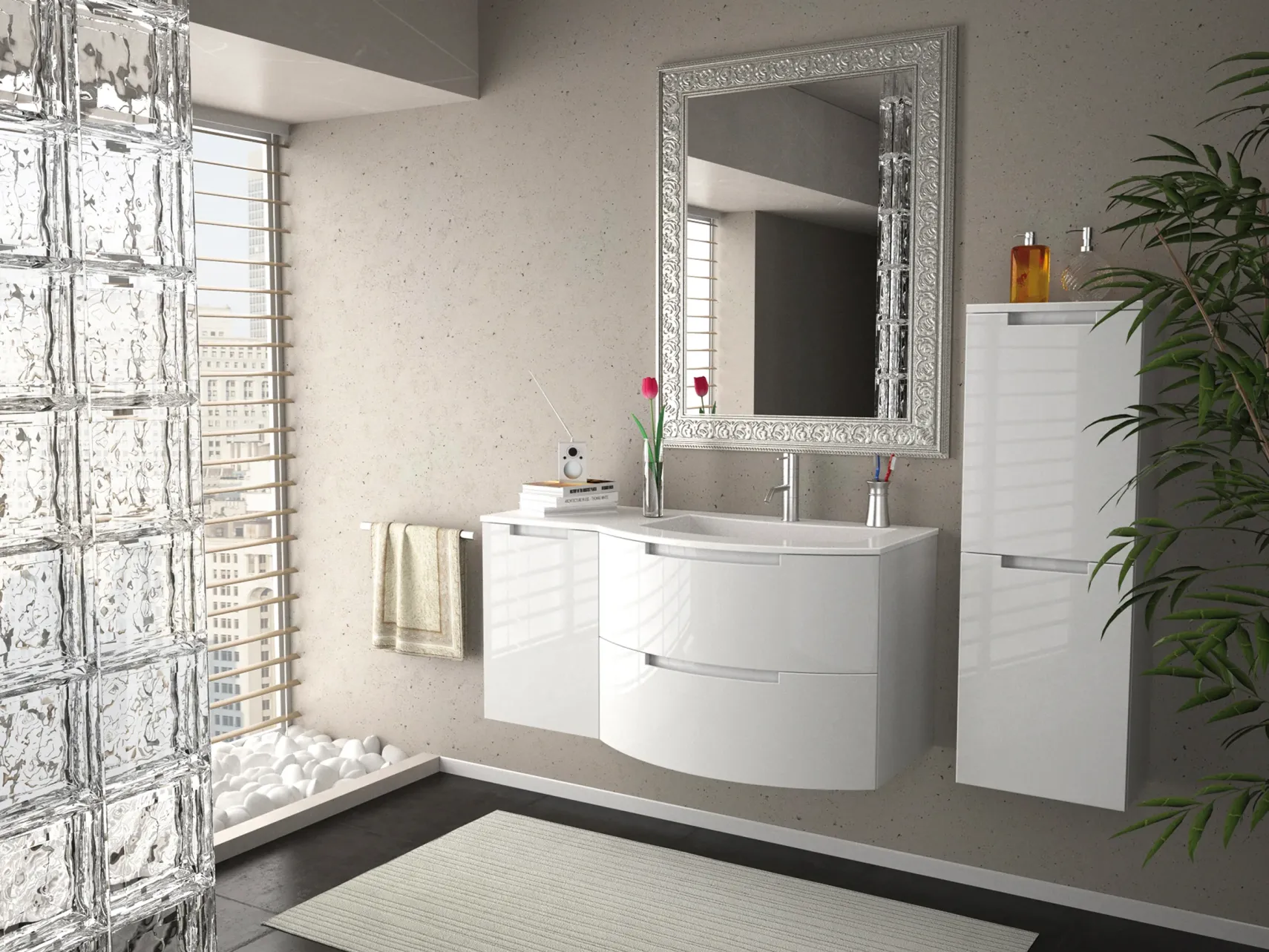 Latoscana 53" Modern Bathroom Vanity, Left Side Cabinet, Oasi Series, OA53OPT3