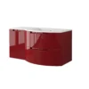 Latoscana 43" Modern Bathroom Vanity, Left Side Cabinet, Oasi Series, Red, OA43OPT3R