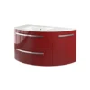 Latoscana 38" Modern Bathroom Vanity Left Side Corner, Ameno Series, Red, AM38OPT1R