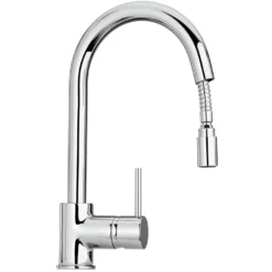 Latoscana Elba Single Handle Pull Down Kitchen Faucet, Stream Only, Chrome, 78CR591