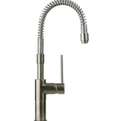 Latoscana Elba Single Handle Pull Out Spray Kitchen Faucet, Brushed Nickel, 78PW557YO