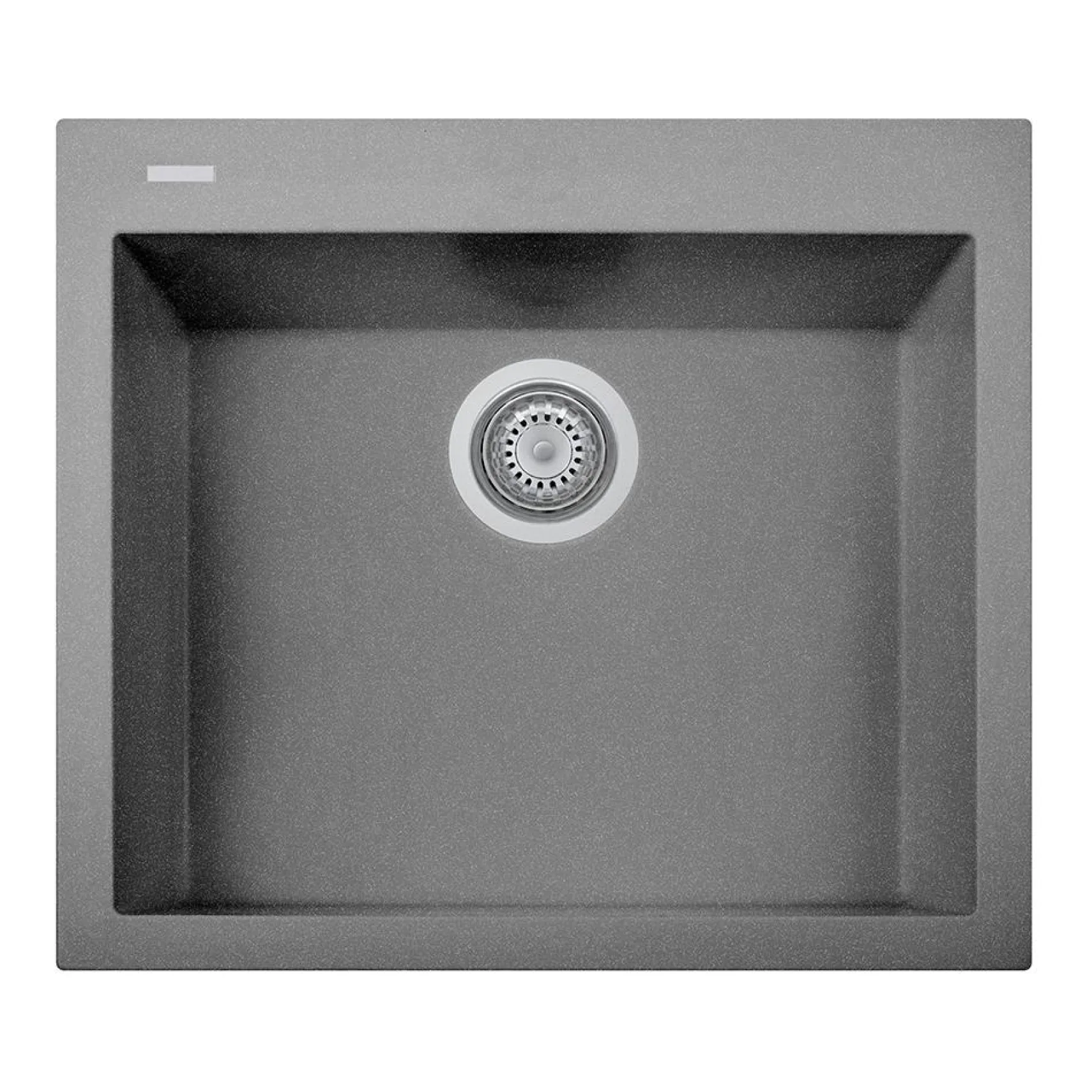 Latoscana Plados 23" Quartz Composite Drop-in Single Bowl Kitchen Sink, Silver, ON6010-42UG