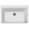 Latoscana Plados 33" Quartz Composite Drop-in Single Bowl Kitchen Sink, White, ON8410-58UG