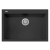 Latoscana Plados 30" Quartz Composite Drop-in Single Bowl Kitchen Sink, Black, ON7610-44UG