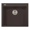 Latoscana Plados 23" Quartz Composite Drop-in Single Bowl Kitchen Sink, Brown, ON6010-64UG
