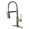 Latoscana Single Handle Pull Out Spray Kitchen Faucet, Brushed Nickel, 78PW557