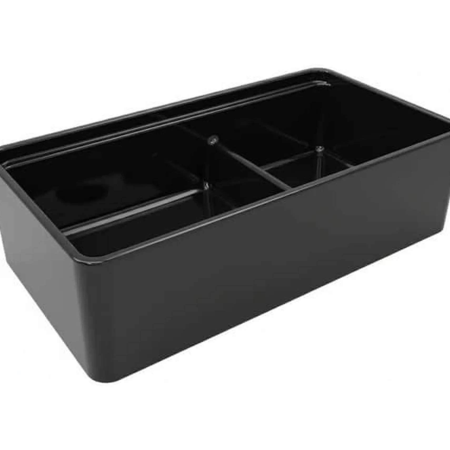 Latoscana 36" Double Bowl Fireclay Farmhouse Sink with Accessory Ledge, Black, LDL3619B