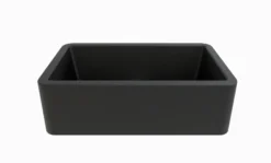 LaToscana 33" Farmhouse Sink, Quartz Composite, Black Metallic, Marmorin Series, LA3319B