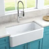 Latoscana 33" Fireclay Single Bowl White Farmhouse Apron Sink, Reversible, LFS3318W