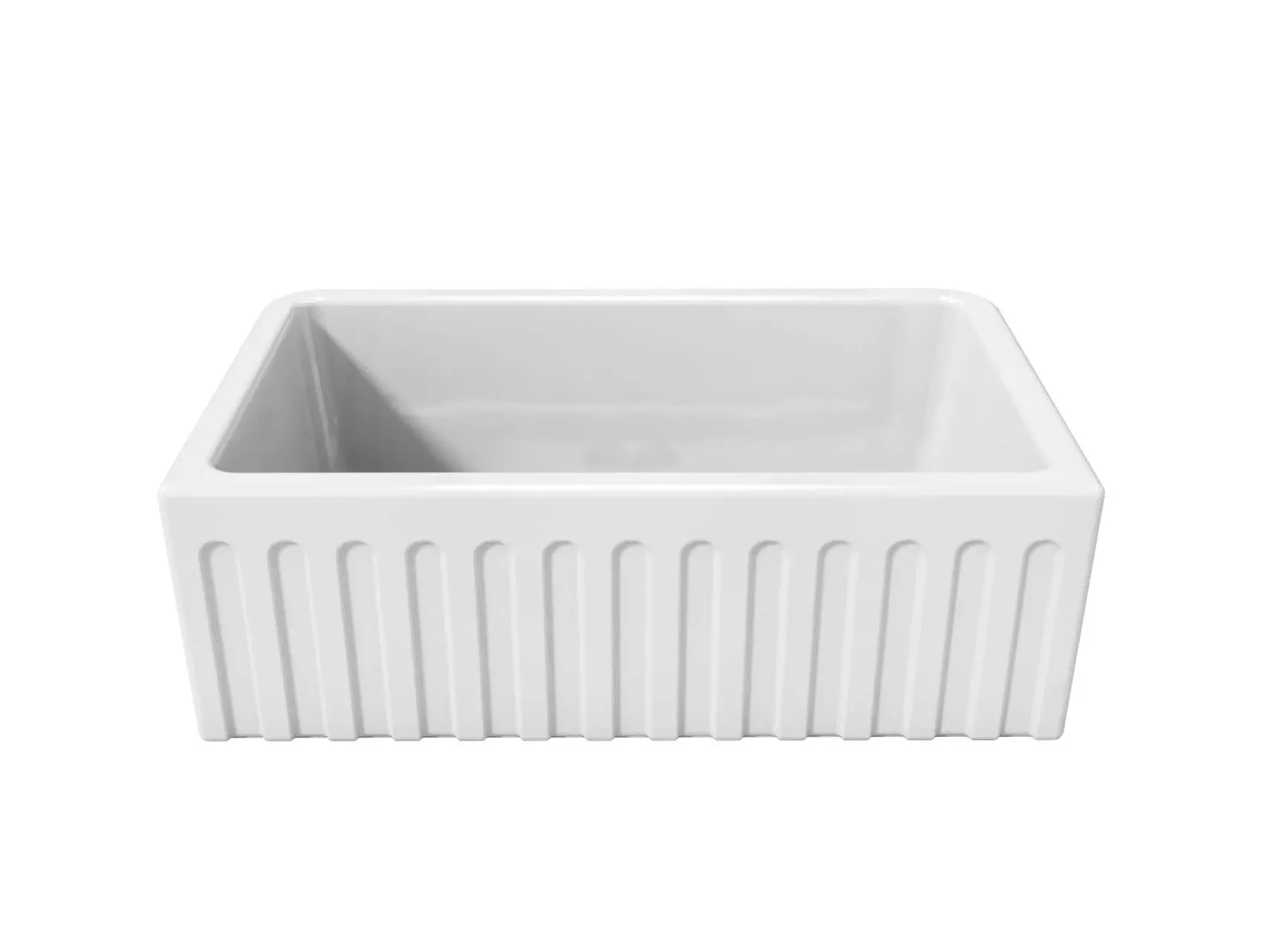 Latoscana 30" Fireclay Single Bowl Farmhouse Apron Sink, White, LFS3018W