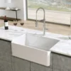 Latoscana 30" Fireclay Single Bowl Reversible Farmhouse Apron Sink, White, LTW3019W