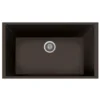 Latoscana Plados 33" Quartz Composite Undermount Single Bowl Kitchen Sink, Brown, ON8410ST-64UG