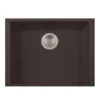 Latoscana Plados 23" Quartz Composite Undermount Single Bowl Kitchen Sink, Brown, ON6010ST-64UG