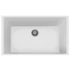 Latoscana Plados 33" Undermount Quartz Composite Kitchen Sink, White, ON8410ST-58UG