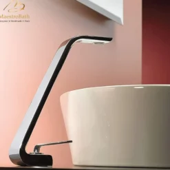 MaestroBath 1.2 GPM Eterna Single Handle ADA Bathroom Sink Faucet, Polished Chrome, High, Lead-Free Brass, FAU-ETH-PCR