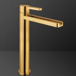 MaestroBath 1.2 GPM Flusso Luxury Waterfall ADA Bathroom Faucet, Polished Gold, Lead-Free Brass, FAU-FLS-PGL