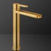 MaestroBath 1.2 GPM Flusso Luxury Waterfall ADA Bathroom Faucet, Brushed Gold, Lead-Free Brass, FAU-FLS-BGL