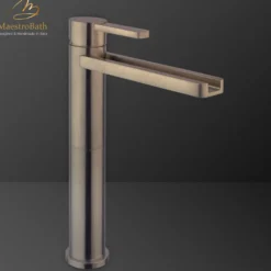 MaestroBath 1.2 GPM Flusso Luxury Waterfall ADA Bathroom Faucet, Brushed Nickel, Lead-Free Brass, FAU-FLS-BNI