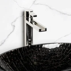 MaestroBath 1.2 GPM Flusso Luxury Waterfall ADA Bathroom Faucet, Polished Nickel, Lead-Free Brass, FAU-FLS-PNI