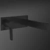 MaestroBath 1.2 GPM Primavera Wall-Mounted ADA Bathroom Faucet, Black, Lead-Free Brass, Matt Black, FAU-PR21-BLK