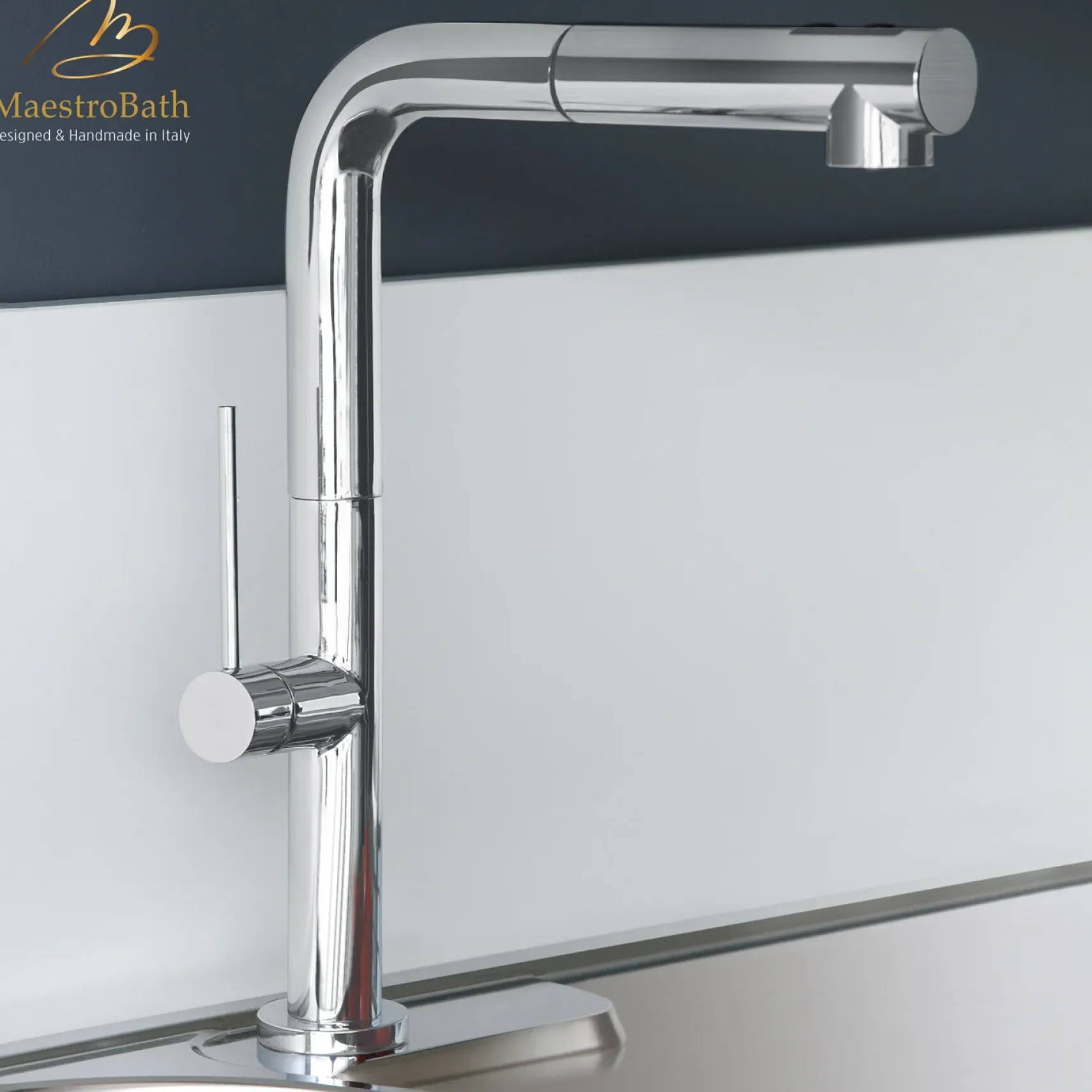 MaestroBath 1.8 GPM Usignolo ADA Kitchen Faucet, Brushed Nickel, Lead-Free Brass, KIT-USI-BNI
