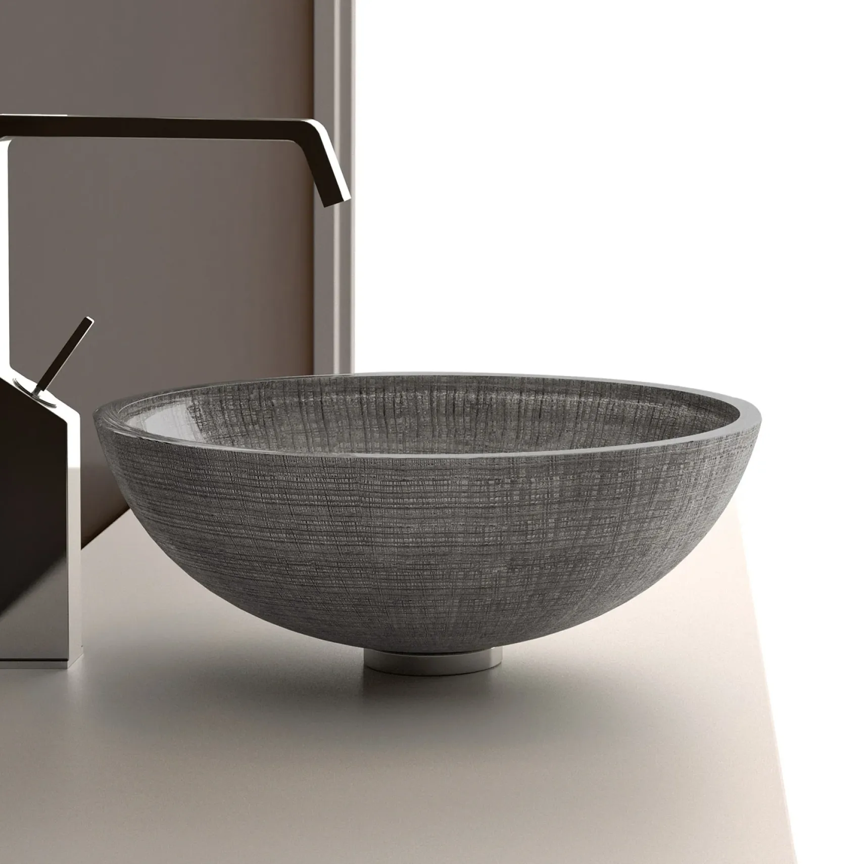 MaestroBath 17" Monarca Glass Vessel ADA Oval Bathroom Sink, Silver and Black, Crystal, Glossy Silver Black, ATE-MON-SLB