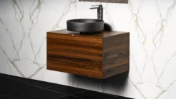 MaestroBath 30" Velluto 75 Bathroom Vanity, Walnut Wood Elegance for Stylish Bathroom Decor, VAN-VEL75-WNT