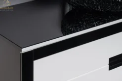 MaestroBath Petalo Luxury Bathroom Vanity, Black and White, 48