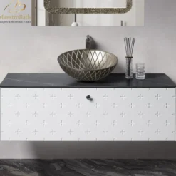 MaestroBath Sogno Modern Bathroom Vanity, White, 40", Wood, VAN-SGN40-WHT