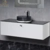 MaestroBath Sogno Modern Bathroom Vanity, White, 48", Wood, VAN-SGN48-WHT