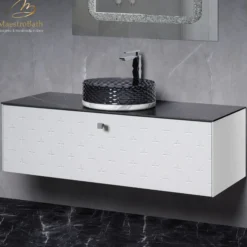 MaestroBath Sogno Modern Bathroom Vanity, White, 48", Wood, VAN-SGN48-WHT