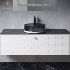 MaestroBath Sogno Modern Bathroom Vanity, White, 48", Wood, VAN-SGN48-WHT