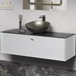 MaestroBath Sogno Modern Bathroom Vanity, White, 48