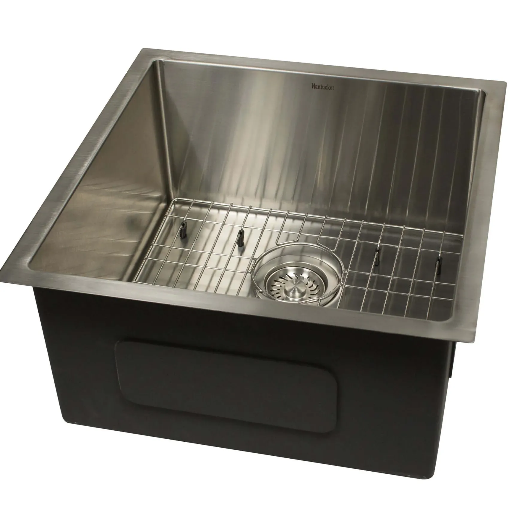 Nantucket Sinks All Weather 19" Square 316 Marine Grade Stainless Steel Workstation Bar/Kitchen Sink with Accessories, 16 Gauge, AW1919-16