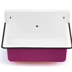 Nantucket Sinks Anchor 19.5" x 14" Irregular Wallmount Iron Bathroom Sink with Accessories, White/White, NS-ACBS20OF-PNKW
