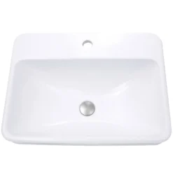 Nantucket Sinks Brant Point 23" Ceramic Bathroom Sink, White, DI-2317-R1