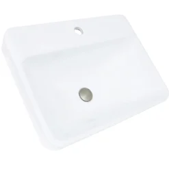 Nantucket Sinks Brant Point 23" Ceramic Bathroom Sink, White, DI-2317-R1