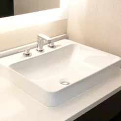 Nantucket Sinks Brant Point 23" Ceramic Bathroom Sink, White, DI-2317-R8